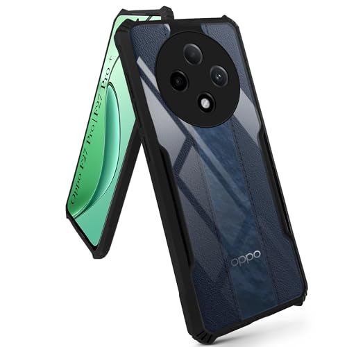 Image of Jkobi Back Cover Case for Oppo F27 Pro | Oppo F27 Pro Plus (Shockproof with Polycarbonate Clear Panel | Professional Black)