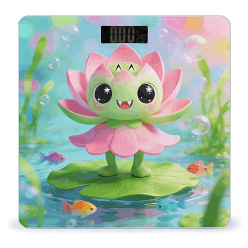 Báscula Digital Green Pink Lotus para Cuidado Personal miniatura 1