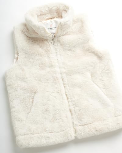 URBAN REPUBLIC Girls Faux Fur Vest - Lightweight Sleeveless Sherpa Fleece Vest Plush Fur Coat Cute Clothes for Girls (7-16)3