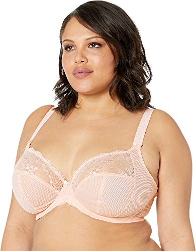 Image of Elomi Women's Charley Stretch Plunge Bra: Stretch Lace & Mesh, Racerback Option. Low Plunge UK Sizes D-JJ, US Sizes D-N