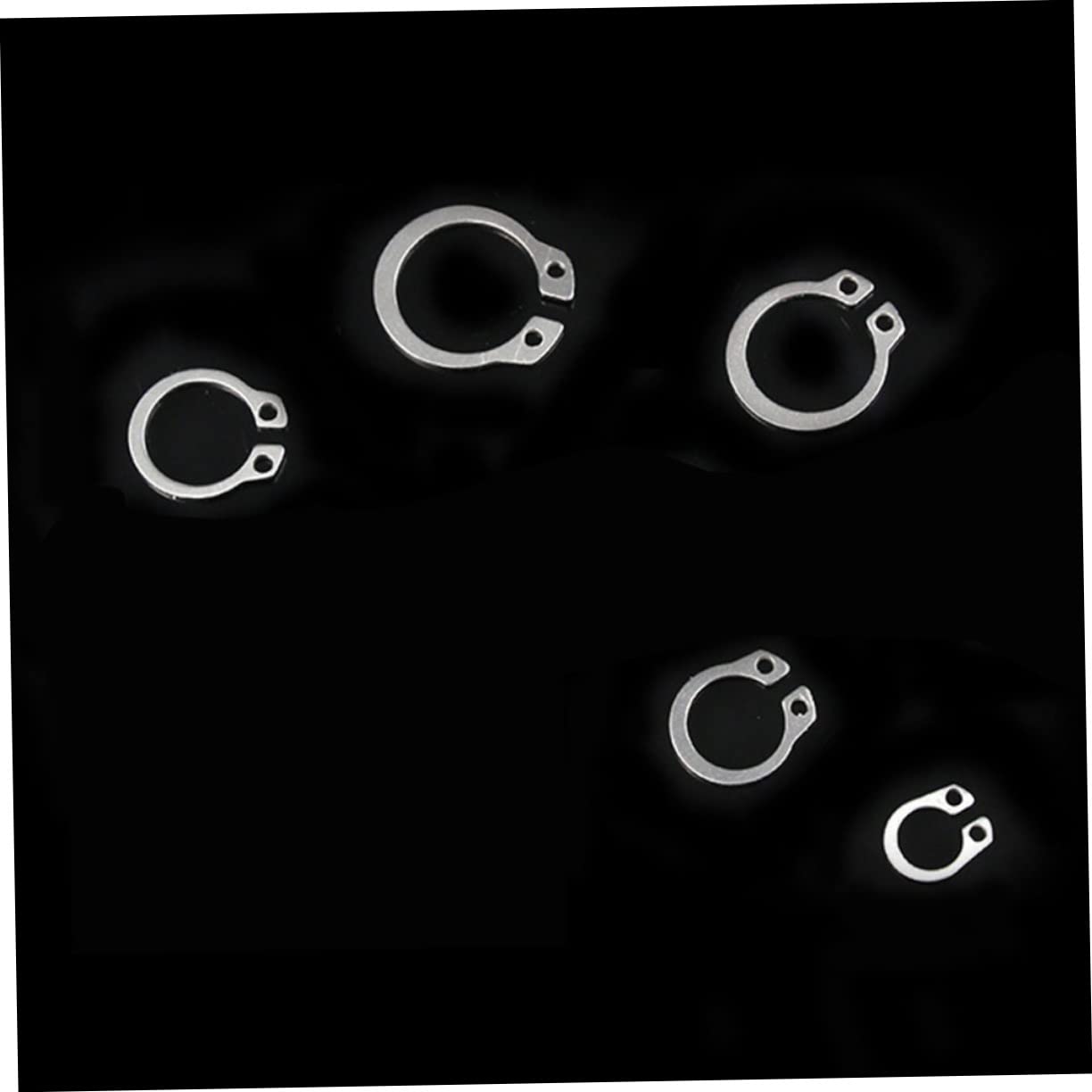 Alipis 100 Pcs Stainless Steel Retainer Circlip M8-18 Size C-shaped Axle Ring Split Washer High Strength