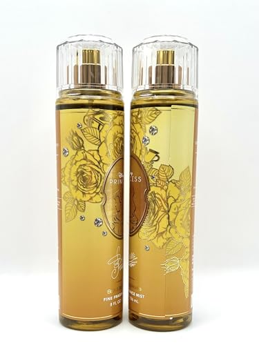 Bath and Body Dizney Princezz Fine Fragrance Mist, Rose Petals & Vanilla Scent, 8 FL OZ, Set of 2