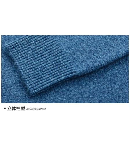 Men's Wool Zipper Sweaters Winter Thick Cashmere Jumper Long Sleeve Casual Solid Wool Knitwear Pullovers Zipper Up3