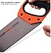 Edward Tools 14” Hand Back Saw - Double Blade Hardened and Sharpened Teeth For Quicker Cut - Soft Ergo Grip Handle - Protective Blade Sleeve