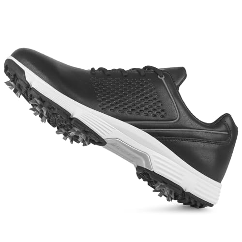 THESTRON Professional Golf Shoes for Men 7 Spikes Non-Slip Outdoor Golf Sport Training Sneakers Mens Comfortable Sport Shoes for Golfing Size 7-152