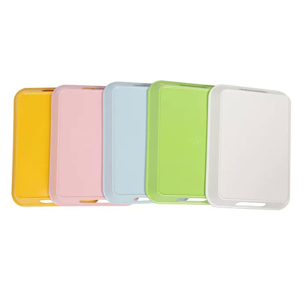 Vassoi Montessori in Melamina con Manici - Set di 5 Vassoi da Lavoro Colorati Antiscivolo, Resistenti agli Urti, Organizer Multiuso
