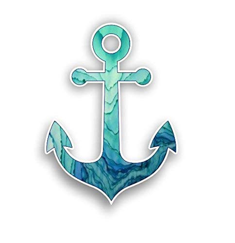 Magnet Boat Anchor Blue Magnetic vinyl bumper sticker sticks to any metal fridge, car, signs 5