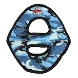 TUFFY- World's Tuffest Soft Dog Toy-Ultimate 3Way Ring-Camo Blue -Squeakers -Multiple Layers. Made Durable, Strong & Tough. Interactive Play (Tug, Toss & Fetch). Machine Washable & Floats