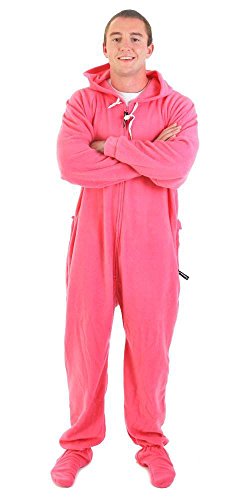 Image of Forever Lazy Footed Adult Onesies, One-Piece Pajama Jumpsuits for Men and Women, Unisex. with Detachable Feet.
