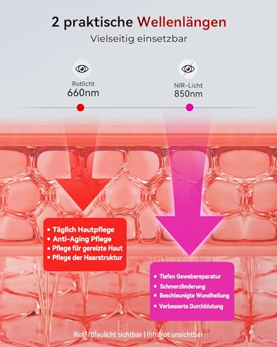 FliKEZE Rotlichttherapie Panel Lampe, 60 LEDs Red Light, um sowohl tiefe als auch oberflächliche Gewebe gezielt zu behandeln, Infrarotlampe geeignet für Familie, Sport und als Geschenk (BASIC 60)