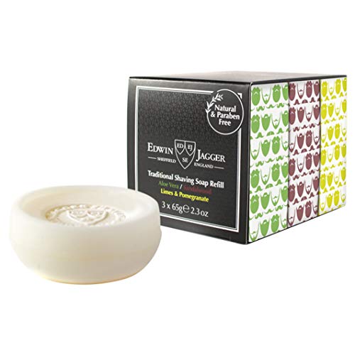 Edwin Jagger Shave Soaps Refill - Mixed Three Pack Wet Shaving DE Shaving Face Soap