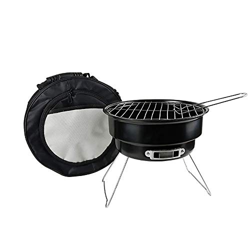 YzDnF 10 Inch Black Portable Charcoal Barbecue Camping Picnic Outdoor Grill For Camping Fishing Outdoor Activities (Color : Black, Size : 26x24cm)