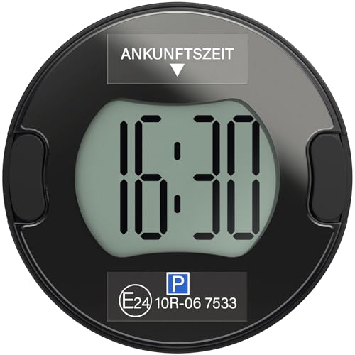 Parkturon PT02 Elektronische Parkscheibe mit Zulassung Automatische Digitale Parkscheibe Solar fürs Auto Elektrische Parkuhr mit 2 Displays Solarunterstützt Bis zu 5 Jahre Laufzeit