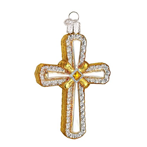Old World Christmas Ornamente: spirituelle Geschenke Glasgeblasene Ornamente für den Weihnachtsbaum, Heiliges Kreuz – Ansicht 1