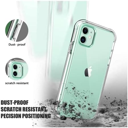 QAAA Clear Case Compatible with iPhone 12 Mini 5.4 inch with[Built-in Screen Protector] Full-Body 360 Degree Hard PC Soft TPU Heavy Duty Protection Durable Strong Hard Phone Cases Cover