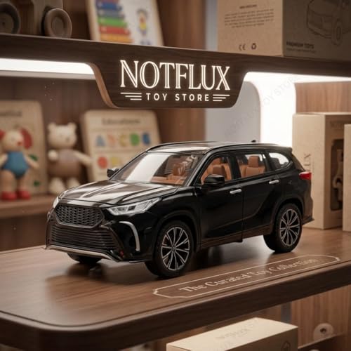 Image of 1:24 Toyota Crown Kluger Toy Car with Sound & Light - Press Front Action Diecast Model Car, Realistic Kids Toy Vehicle, Gift for Boys & Girls [Multicolor][Pack of 1]
