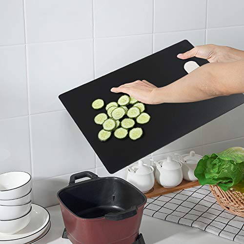 Begale - Tabla de cortar pequeña de 6 piezas, multiusos, negra | 11,8" x 7,8", con agujero para colgar, ideal para cocinas pequeñas, apartamentos, RV y camping miniatura 6
