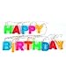 RECESKY Happy Birthday Lights - 13 LED Letter Battery Operated String Lights 6ft Birthday Party Decor Supplies for Indoor, Home, House, Christmas Lighting, Birthday Decorations (Multi Color)