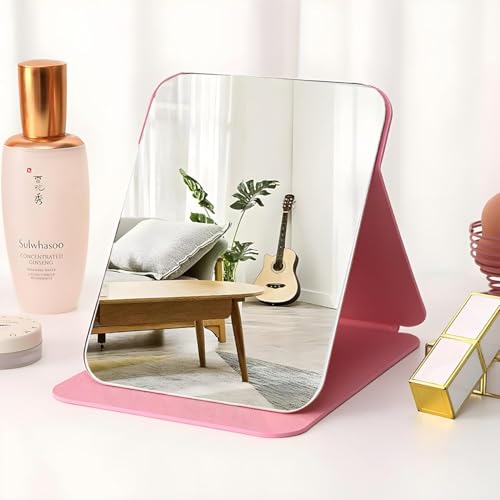 Image of Makeup Mirror with Magnification, for Desk Make Up, Magnifying Hand Held Mirror (Foldable Mirror Makeup)