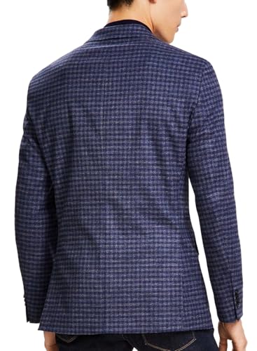 Tommy Hilfiger Mens Conrad Checkered Sportcoat Blue 36R2