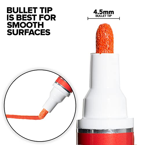 Krink K-42 Orange Paint Marker - Vibrant And Opaque Fine Art Paint Pen For Any Surface - Permanent Marker With Alcohol-Based Paint For Metal Glass Paper Painted Surfaces And More #TOP1