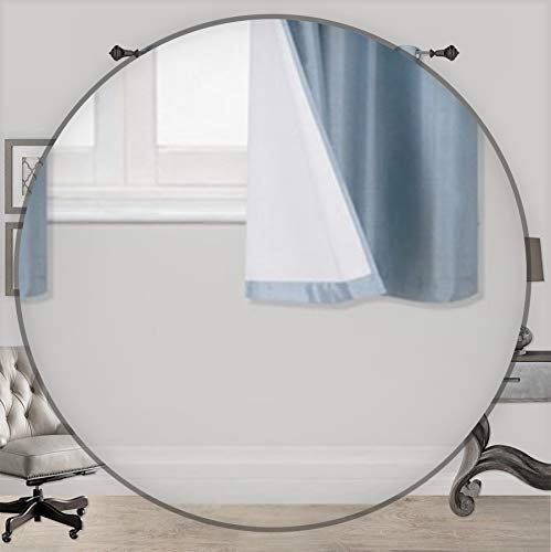 2 Piece Faux Silk Window Blackout Curtain Solid Pattern with Bronze Antique Grommet Energy Efficient Adam Size 63