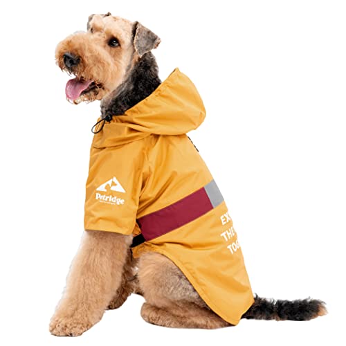 Petridge Dog Raincoat Jacket Waterproof Windproof Coat for Small Medium Large Dogs (55 Yellow)
