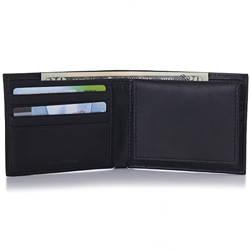 Alpine Swiss Mens Passcase Bifold Wallet Genuine Leather Comes in Gift Bag2