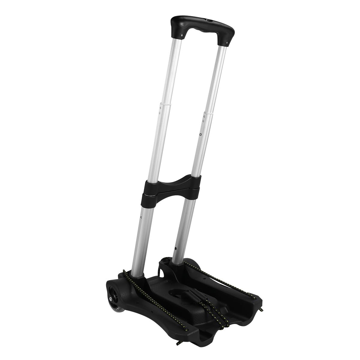 Carro de mano ligero y plegable de aleación de aluminio, carrito de compras duradero y silencioso de doble rueda, carro de transporte portátil y caja de almacenamiento para una fácil movilidad