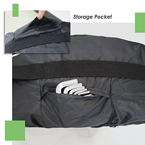 Image of Spare Tire Cover Set of 4 Waterproof with Handle Wheel Storage Bag for SUV Truck Camper Trailer RV Wheel Protector Cover with 4pcs Wheel Felt
