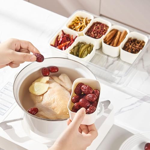 Image of Multi-Grid Fridge Storage Box 8 Compartment Airtight Container for Fruits, Vegetables & Snacks