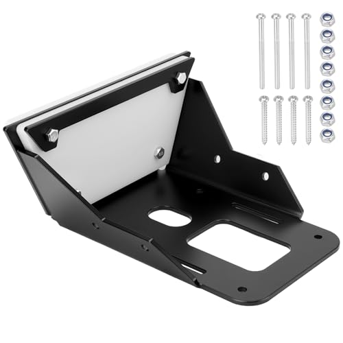 Kayak Trolling Motor Transom Mount, Thickening Trolling Motor Mount Kit for Most Clamp-on Electric Trolling Motors, Freshwater and Saltwater, Black