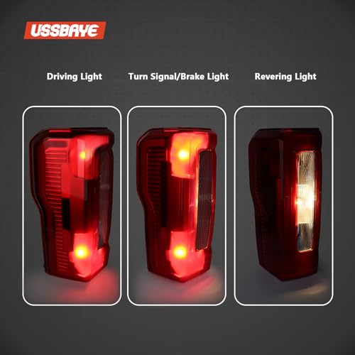 Image of Tail Lights For 2023-2025 Ford Super Duty F250 / F350 / F450 XL XLT Left | Taillights Rear Tail Light Assembly PC3Z13405D (Halogen NO Blindspot Left Driver Side