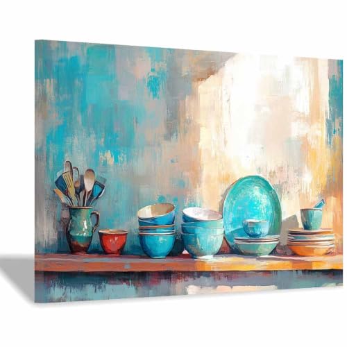 Art Peintures Oeuvre de qualité supérieure : Paysage Abstrait Bleu AMXBZC