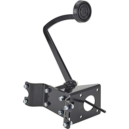 Speedway Motors Universal Brake Pedal and Master Cylinder Frame Bracket Assembly, Black Powder Coated Steel Mount with Pedal Arm, Clevis and Pushrod for Hot Rod Builds