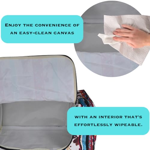 NGIL Canvas 20" inch Duffle Bag (Tribal Cow-black)3