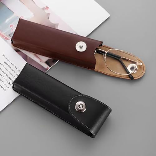 Image of Eyeglass Case, PU Leather Eyeglasses Case on Belt, Glasses Cases, Suitable Small Sunglasses Case, Reading Glasses Case