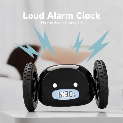 CLOCKY Runaway Digital Loud Rolling Alarm Clock for Heavy Sleeper Adults - image 8