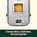 Cuisinart Bread Maker Machine, Compact and Automatic, Customizable Settings, Up to 2lb Loaves, CBK-110NAS