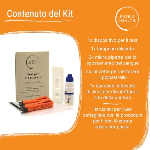 2X Patris Health® Test Per La Celiachia - Rileva Anticorpi Di Tipo Iga Contro Alla Transglutamitasi Tissutale (Ttg-Iga) - 3