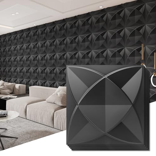 Encuentra la mejor selección de Azulejos para paredes interiores para comprar online. 37 Art3d - Paneles de pared decorativos de PVC con textura 3D para decoración de paredes interiores en sala de estar, recámara en negro, paquete de 33 azulejos, 32 pies cuadrados