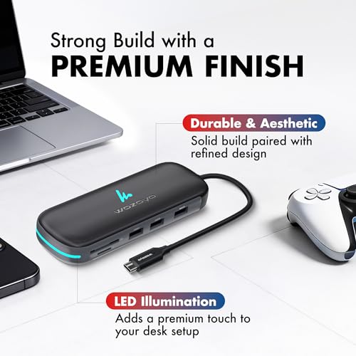Image of Type C 9 in 1 Wozoyo Docking Station with 2XUSB 5Gbps, 2X4K HDMI,Gigabit Ethernet,SD & TF Card Reader,PD 100W,USB 2.0, USB-C Hub,Universally Compatible with Thunderbolt 4, macOS,Windows,Android & iOS
