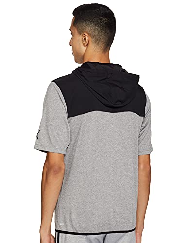 Image of Puma Men's Train Lightweight SS Hoodie, Grey, X-Small