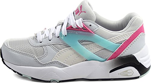 PUMA - Kids R698 Mesh Sneaker, Size: 5 M US Big Kid, Color: Glacier Gray/White2