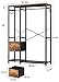 Lulive Clothes Rack, Heavy Duty Garment Rack for Hanging Clothes, Industrial Clothing Racks with Shelves, 2 Fabric Drawers, 4 Hooks, 2 Hanging Rods, Freestanding Closet Organizer