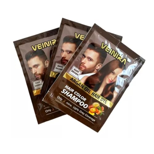 Shampoo Tonalizante Cabelo Veinira 10 X 25ml Castanho Escuro