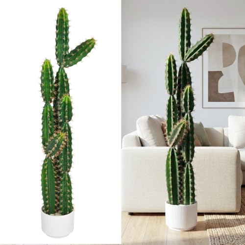 bimiti 51 Inch Tall Artificial Cactus for Outdoor & Indoor Decor