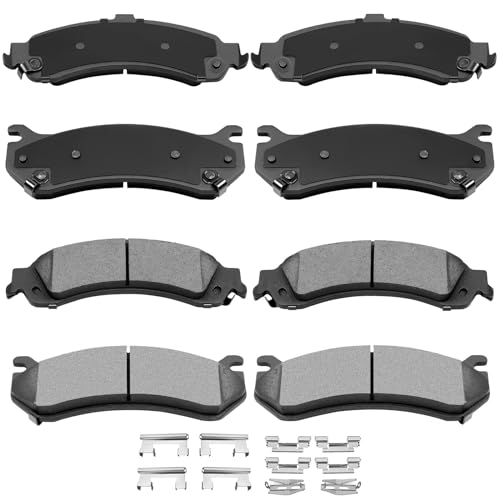Image of AUTOMUTO 8PCS Front & Rear Disc Brake Pads Set D785 D834 For Cadillac Escalade Escalade ESV Escalade EXT For Chevrolet Avalanche 1500 Silverado 1500 Suburban 1500 Tahoe For GMC Sierra 1500 Yukon