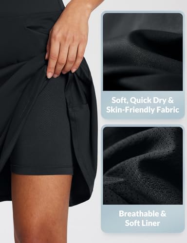 BALEAF-20-Skorts-for-Woman-Golf-Skirts-Knee-Length-Tennis-Casual-Athletic-Long-Skirt-Pickleball-Pockets-Modest-Ruffle