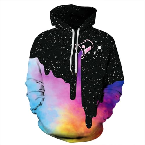New trend cool graffiti pattern sweater 3D digital printing spring and autumn men's casual Fashion Hoodies